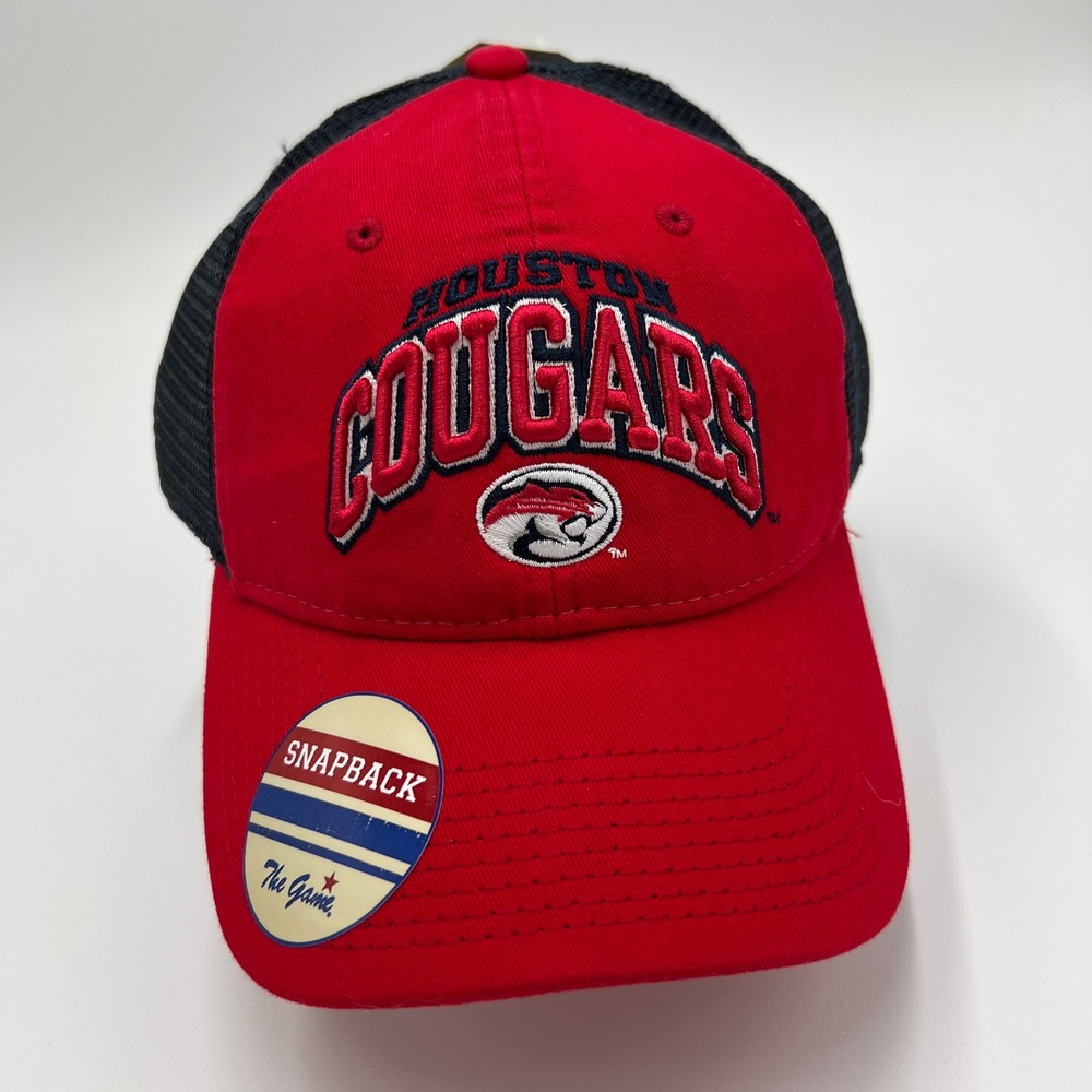 The Game Houston Cougars Trucker Hat Red Navy Blue Snapback NCAA OSFM New